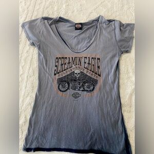 Harley Davidson v neck t-shirt size large